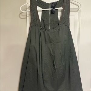 Guess Olive Green Jacket with Floral Detail